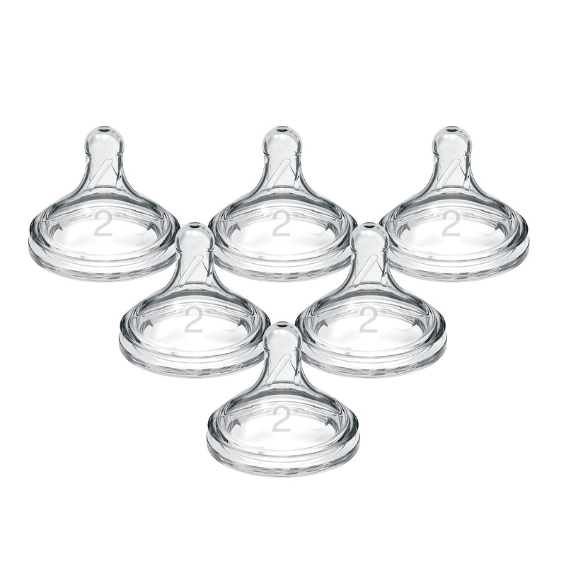 Dr Brown's - Level 2 Silicone Wide - Neck Nipple, 6 - Pack WEB Mother & Baby