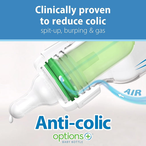 Dr Brown's - Narrow Anti - colic Options+ Baby Bottle Gift Set, Pink Mother & Baby