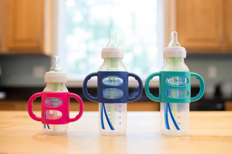 Dr Brown's - Narrow Silicone Handles, Gray Mother & Baby