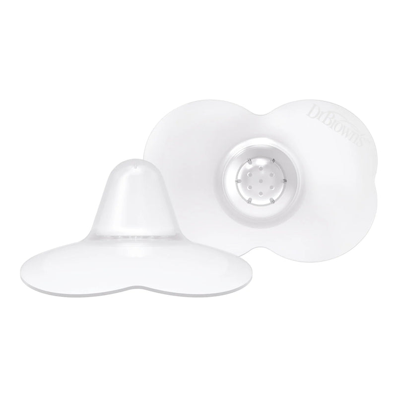 Dr Brown's - Nipple Shields 2 - Pack with Sterilizer Case Mother & Baby Size 1