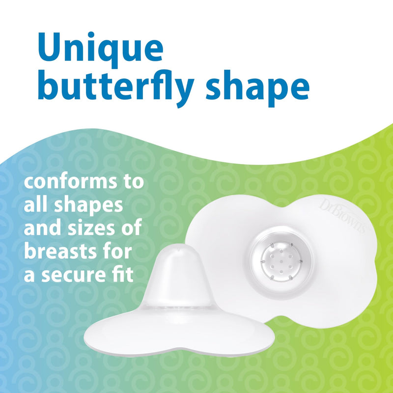 Dr Brown's - Nipple Shields 2 - Pack with Sterilizer Case Mother & Baby Size 1