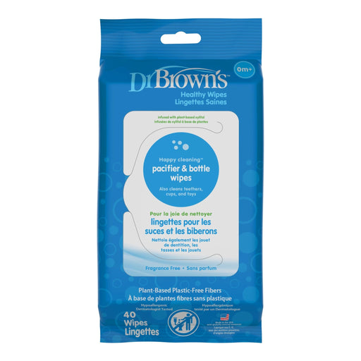 Dr Brown's - Pacifier and Bottle Wipes 40 - Count Mother & Baby