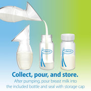 Dr Brown's - Silicone One - Piece Breast Pump w/ 4oz/120mL Narrow Anti - Colic Bottle Mother & Baby