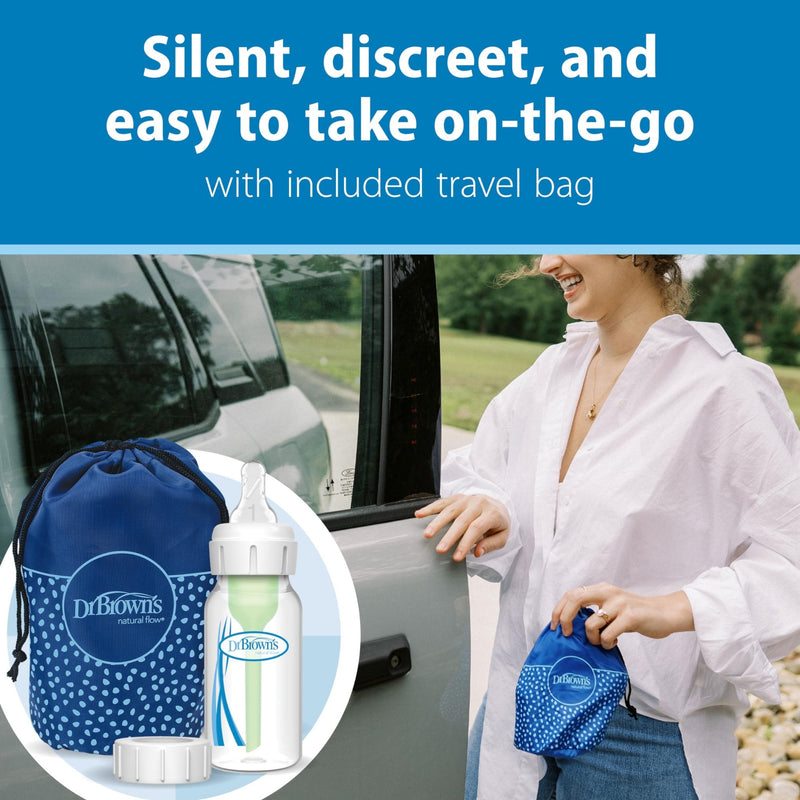 Dr Brown's - Silicone One - Piece Breast Pump w/ 4oz/120mL Narrow Anti - Colic Bottle Mother & Baby