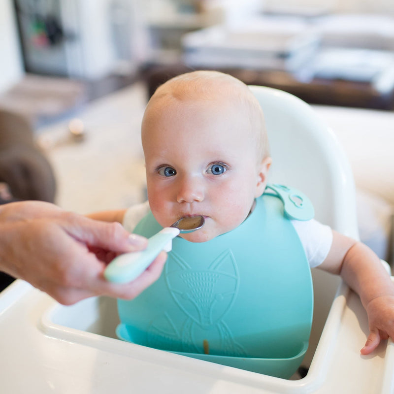 Dr Brown's - Soft Grip Spoon & Fork Set, Teal Mother & Baby