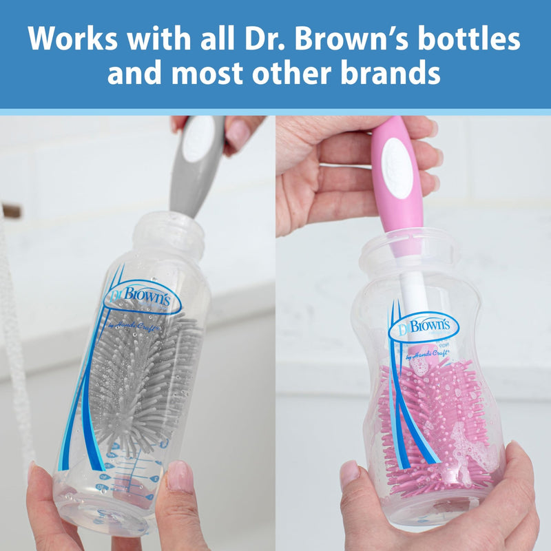 Dr Brown's - Soft Touch Bottle Brush, Pink Mother & Baby