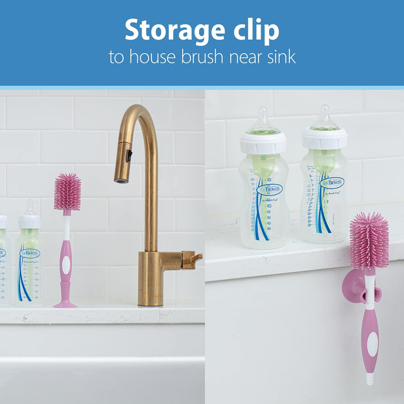 Dr Brown's - Soft Touch Bottle Brush, Pink Mother & Baby
