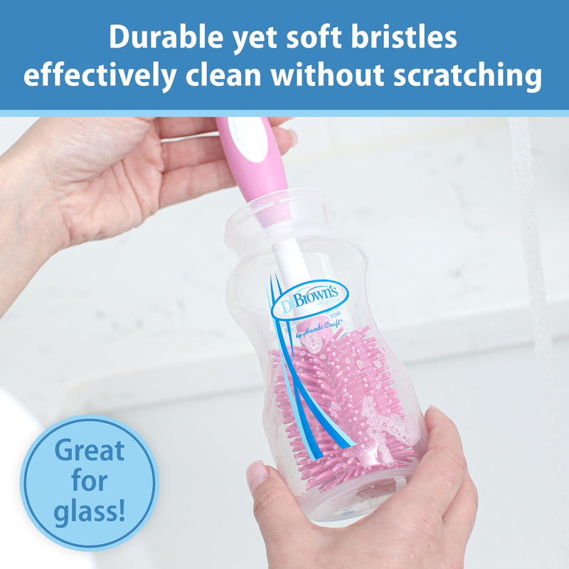 Dr Brown's - Soft Touch Bottle Brush, Pink Mother & Baby