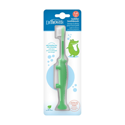 Dr Brown's - Toddler Toothbrush, Crocodile, Green, 1 - Pack Mother & Baby