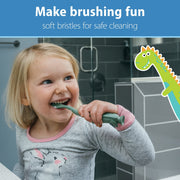 Dr Brown's - Toddler Toothbrush, Dinosaur, Green and Orange, 2 - pack Mother & Baby