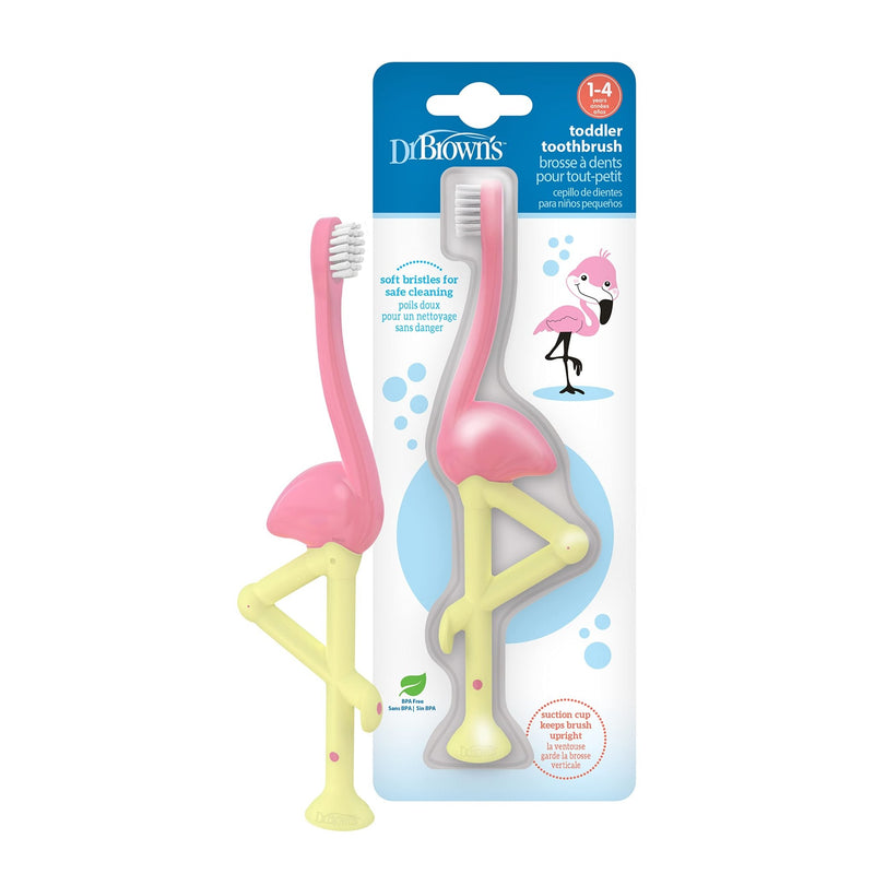 Dr Brown's - Toddler Toothbrush, Flamingo, Pink, 1 - Pack Mother & Baby