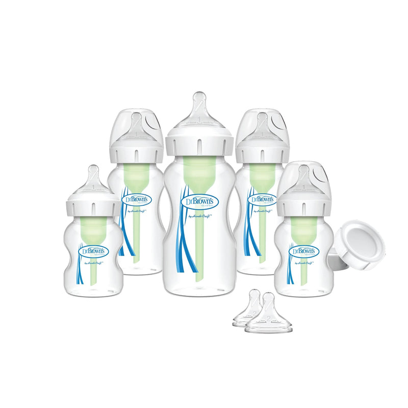 Dr Brown's - Wide - Neck Anti - colic Options+ Baby Bottleborn Feeding Gift Set Mother & Baby
