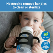 Dr Brown's - Wide - Neck, Silicone Handles, Gray Mother & Baby