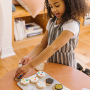 Melissa & Doug - Slice & Bake Cookie Set - Wooden Play Food - in use during play