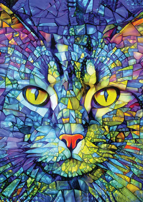 ENJOY - 1000 Piece Puzzle - Fiona the Stained Glass Cat