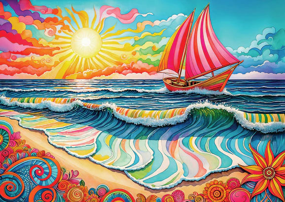 ENJOY - 1000 Piece Puzzle - Sailing at Sunrise