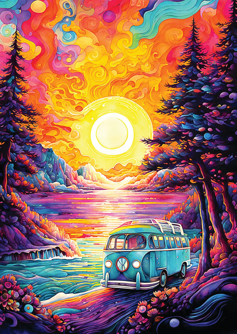ENJOY - 1000 Piece Puzzle - Van Life at the Beach
