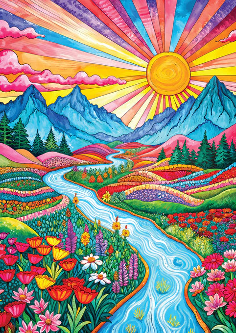 ENJOY - 1000 Piece Puzzle - Colorful Highlands