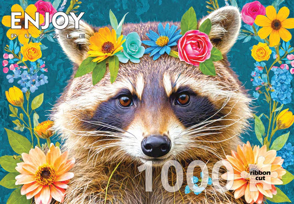 ENJOY - 1000 Piece Puzzle - Floral Raccoon
