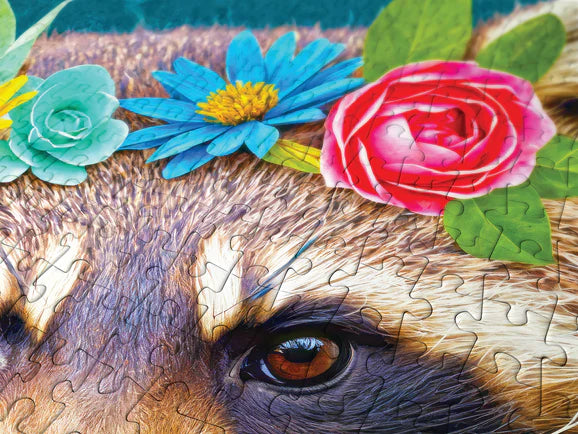 ENJOY - 1000 Piece Puzzle - Floral Raccoon