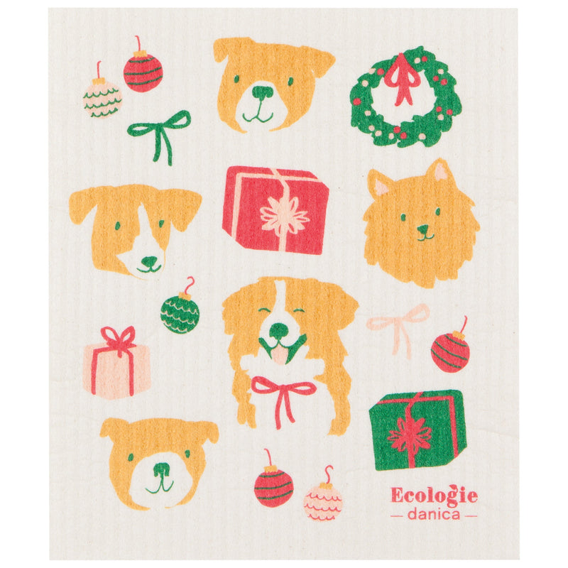 Danica - Holiday Hounds Christmas Swedish Dishcloth