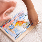 Melissa & Doug - 12-Piece Wooden Puzzles - Pets (Set of 4) - in use during play