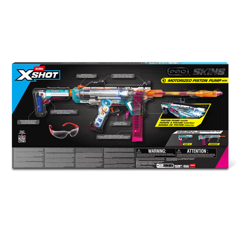 XSHOT - SKINS PRO SERIES LONGSHOT BLASTER (W/40 DARTS)
