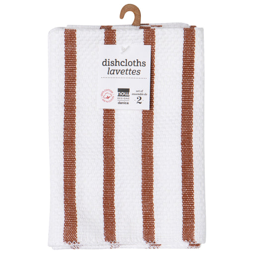 Now Designs - Chestnut Brown Basketweave Dishcloths Set of 2