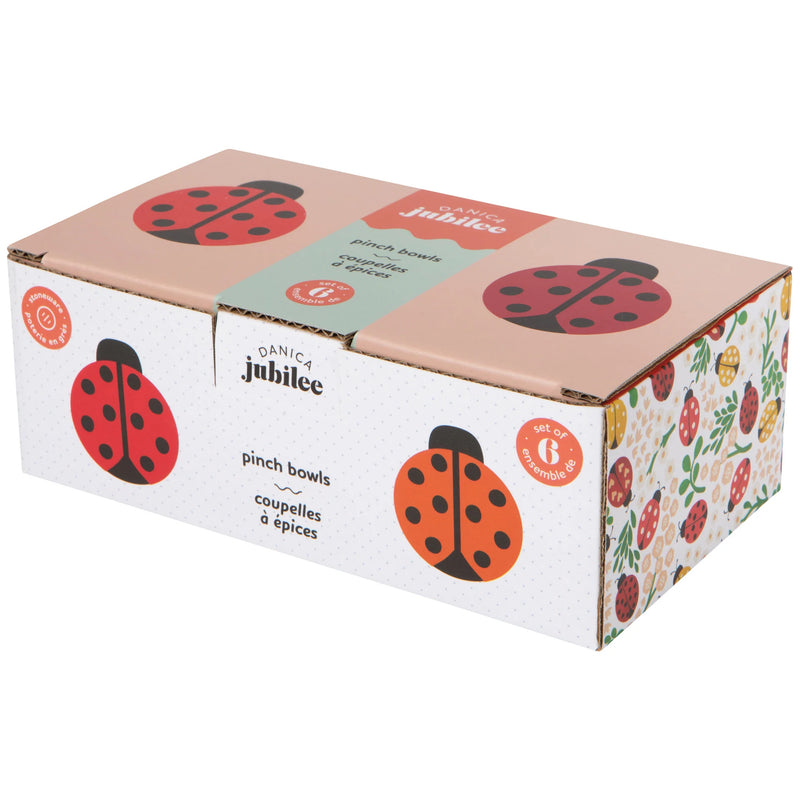 Jubilee - Set/6 Pinch Bowls Ladybugs