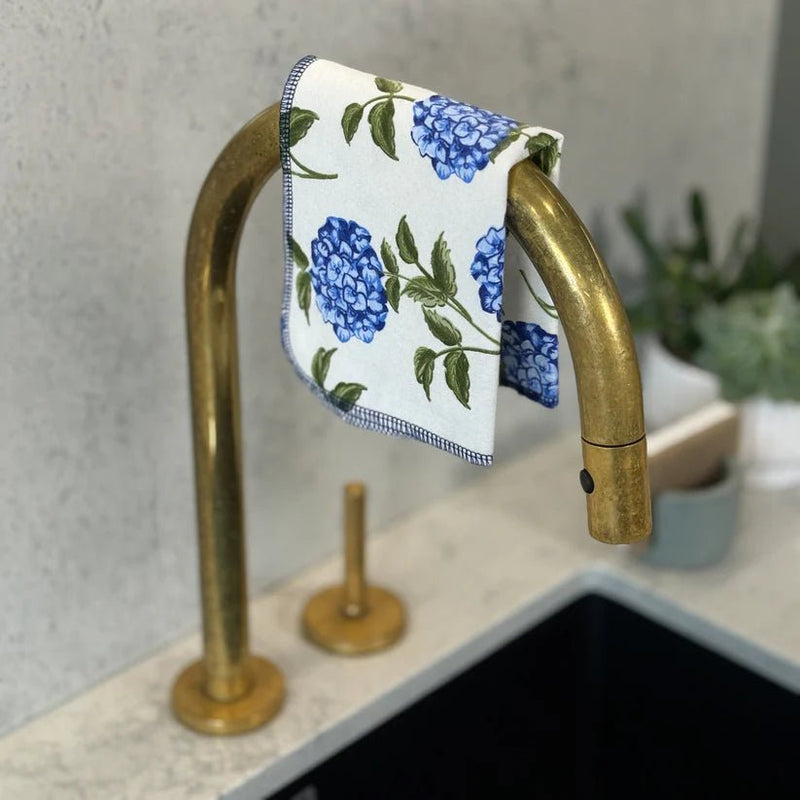 EARTHLY CO - Reusable Paper Towel 10 - PK Blue Hydrangea Home & Kitchen