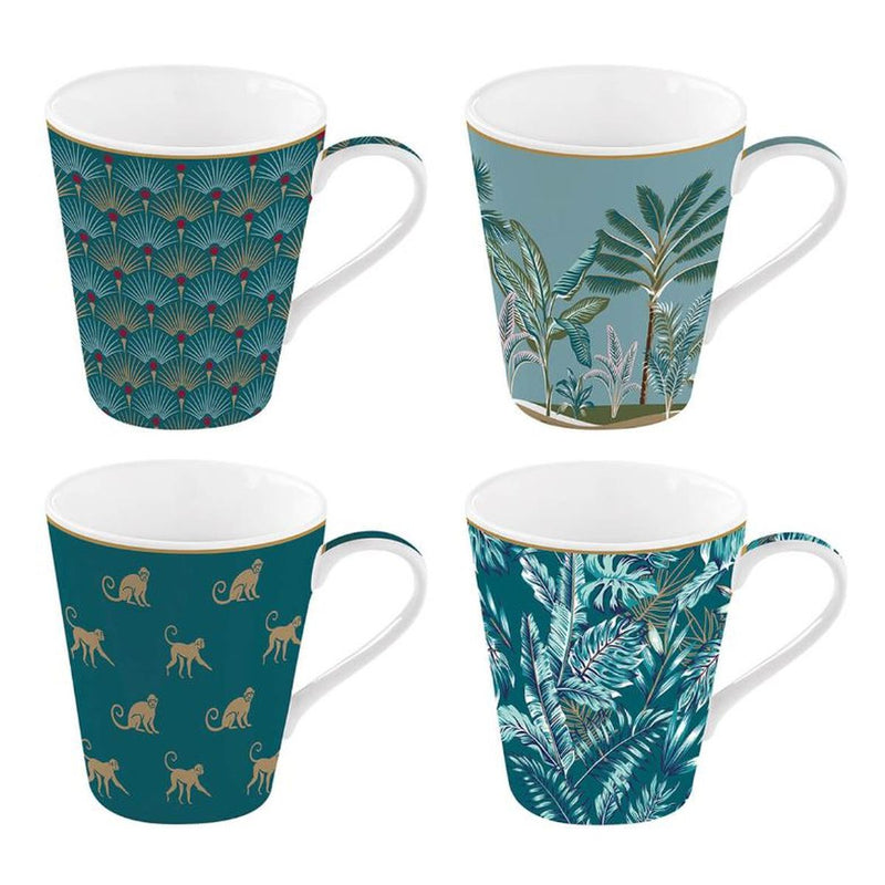 Easy Life - ATMOSPHERE JUNGLE - Mug - Set of 4 | 300 ml Home & Kitchen
