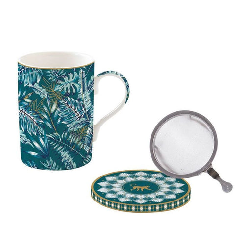 Easy Life - ATMOSPHERE JUNGLE - Mug - with Lid & Metal Infuser | 350 ml Home & Kitchen