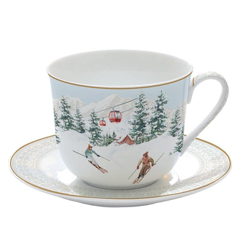 Easy Life - CHALET - Breakfast Cup & Saucer | 400 ml / 13.5 oz Home & Kitchen