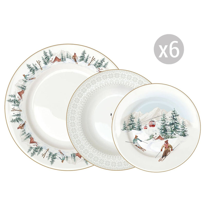Easy Life - CHALET - Dessert Plate - Set of 4 | 19 cm / 7.5 in Home & Kitchen