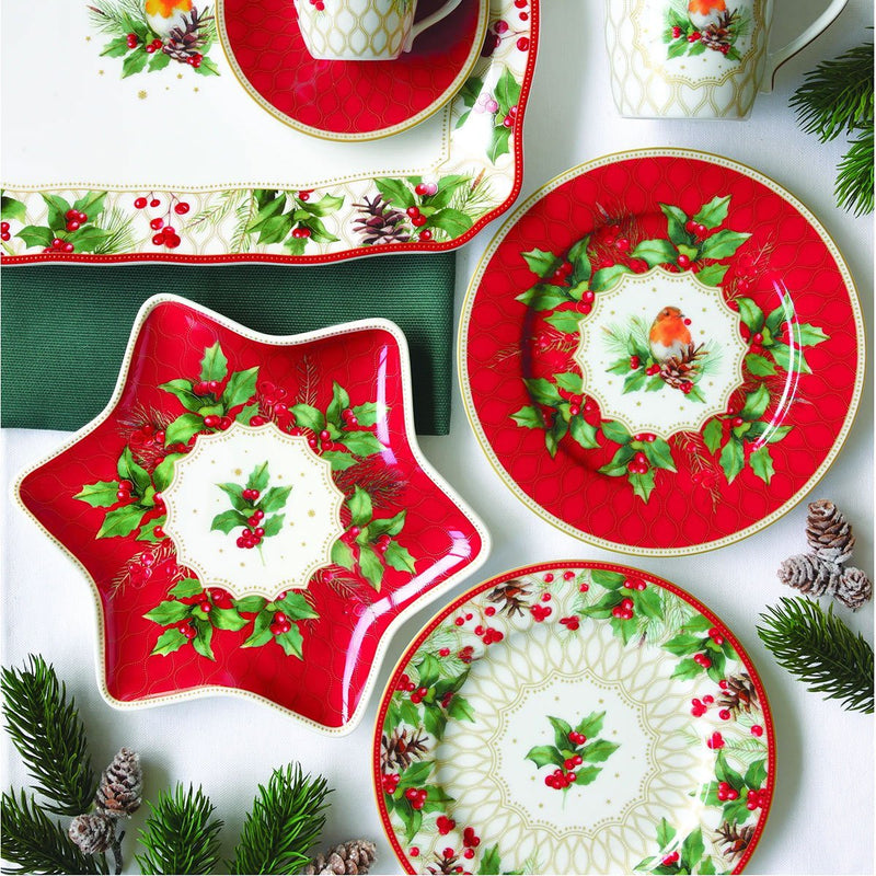 Easy Life - CHRISTMAS BERRIES - Dinner Plate | 26.5 cm / 10.5 in Home & Kitchen