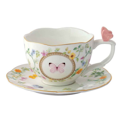 Easy Life - DANCING BUTTERFLIES - Cup & Saucer - (Cup) | 240 ml / 8 oz Home & Kitchen