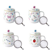 Easy Life - FANCY GARDEN - Infuser Mug - Assorted Patterns | 450 ml / 15 oz Home & Kitchen