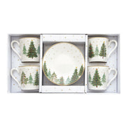 Easy Life - FESTIVE TREES - Espresso Cups - Set of 4 | 100 ml / 3.4 oz Home & Kitchen
