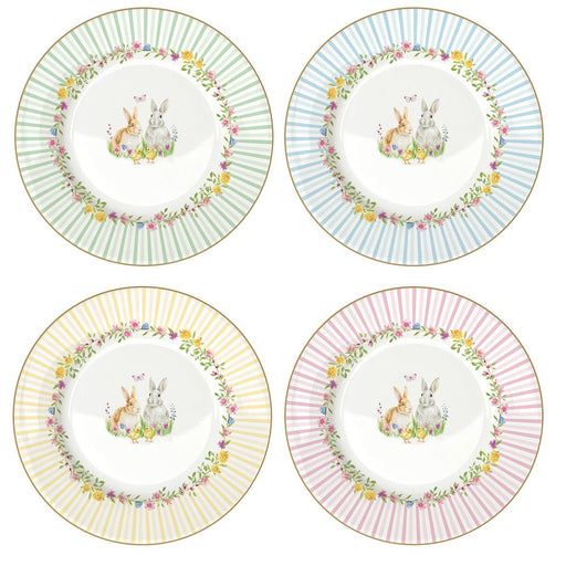 Easy Life - HAPPY EASTER - Dessert Plate - Set of 4 | 19 cm / 7.5 in Home & Kitchen
