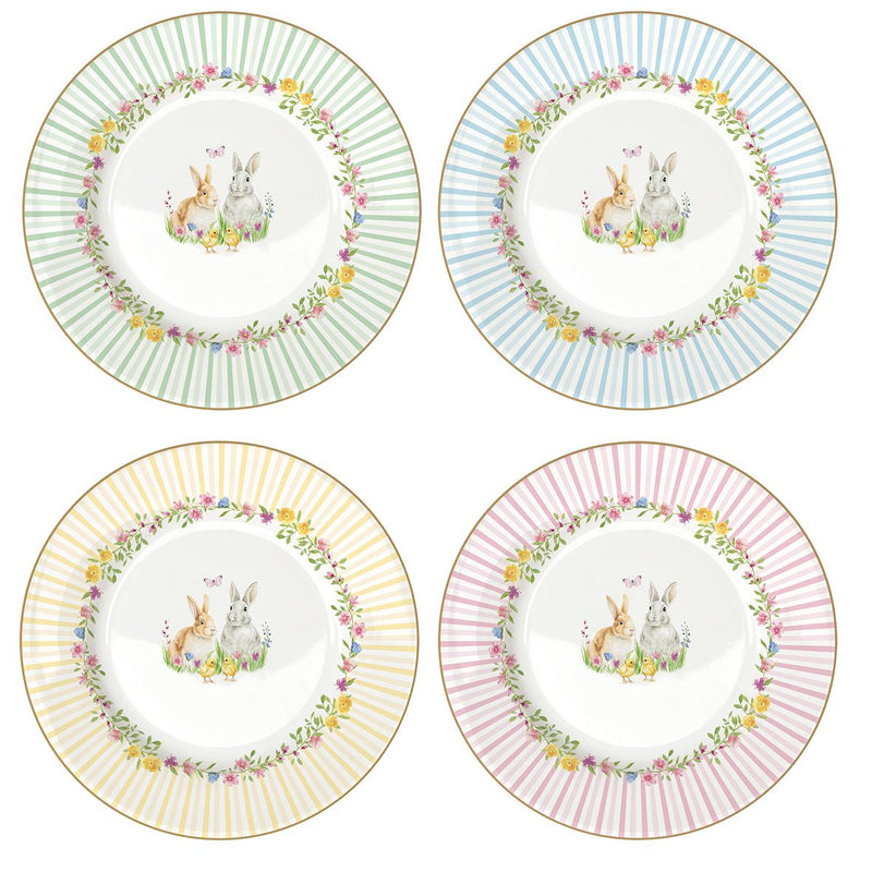 Easy Life - HAPPY EASTER - Dessert Plate - Set of 4 | 19 cm / 7.5 in Home & Kitchen