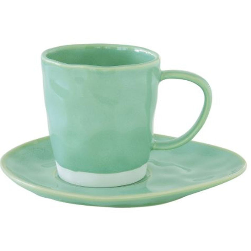 Easy Life - INTERIORS - Cup & Saucer - Aqua | 250 ml Home & Kitchen