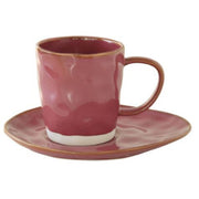 Easy Life - INTERIORS - Cup & Saucer - Burgundy | 250 ml Home & Kitchen