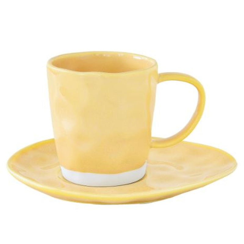 Easy Life - INTERIORS - Cup & Saucer - Yellow | 250 ml Home & Kitchen