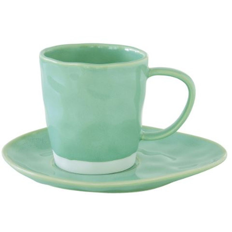 Easy Life - INTERIORS - Espresso Cup & Saucer - Aqua | 120 ml Home & Kitchen