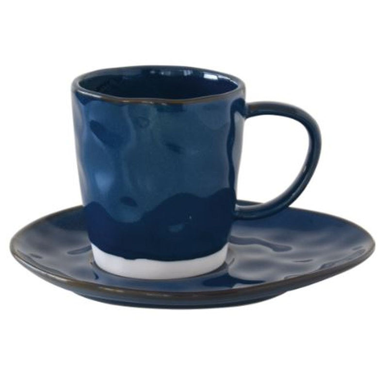 Easy Life - INTERIORS - Espresso Cup & Saucer - Blue | 120 ml Home & Kitchen
