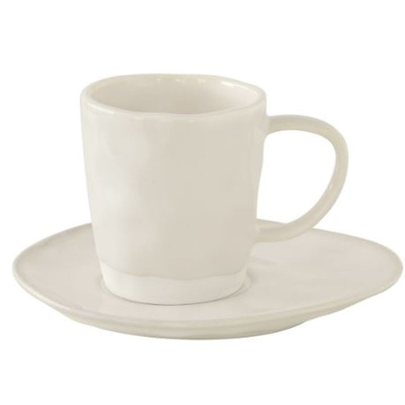 Easy Life - INTERIORS - Espresso Cup & Saucer - White | 120 ml Home & Kitchen