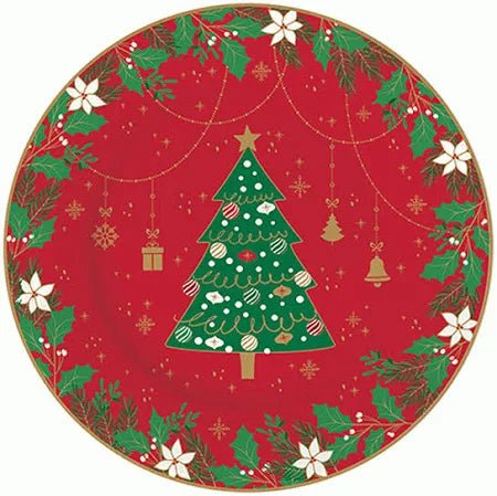 Easy Life - JINGLE BELLS - Dessert Plate - Set of 4 | 19 cm / 7.5 in Home & Kitchen