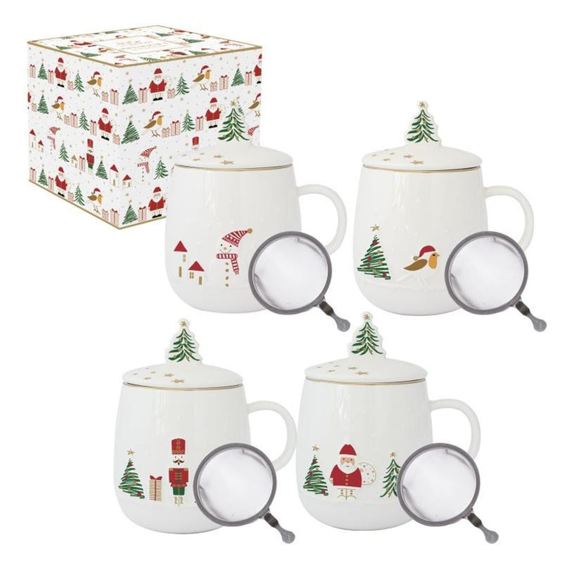 Easy Life - LET IT SNOW - Infuser Mug - Assorted Styles | 450 ml / 15 oz Home & Kitchen