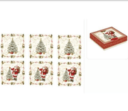 Easy Life - MAGIC CHRISTMAS - Coasters - Set of 6 Home & Kitchen