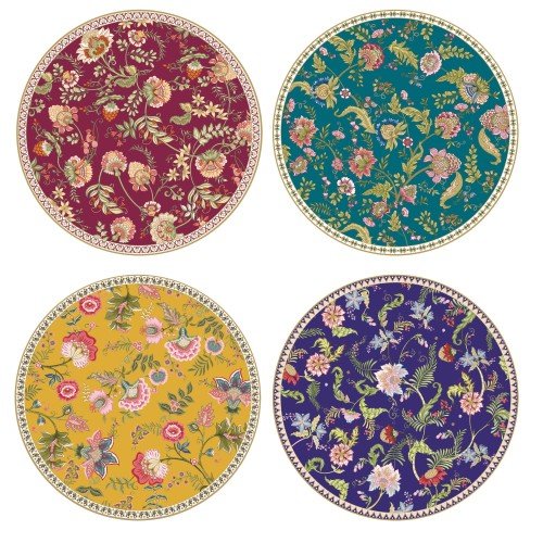 Easy Life - MAGIE D'ORIENT - Dessert Plate - Set of 4 | 19 cm / 7.5 in Home & Kitchen
